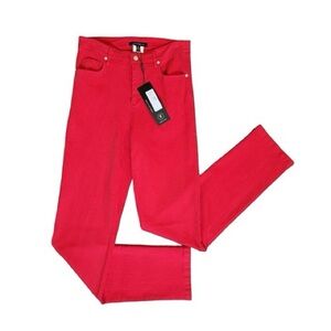 Elie Tahari Vibrant Red Skinny Jeans